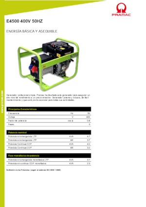 Diesel Generatoren PRAMAC Lifter E 4500 TYH
