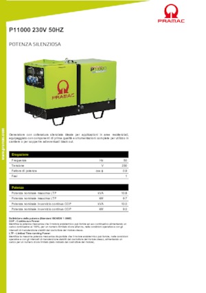 Diesel Generatoren PRAMAC Lifter P 11000 TYA