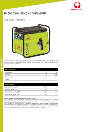Diesel Generatoren PRAMAC Lifter P 4500