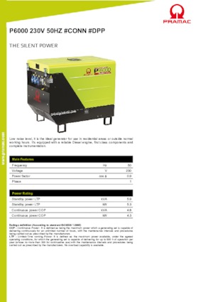 Diesel Generatoren PRAMAC Lifter P 6000 TYA