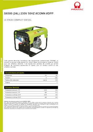 Diesel Generatoren PRAMAC Lifter S 6500 SYA