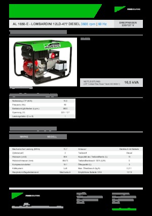 Diesel Generatoren INMESOL AL 1650-E