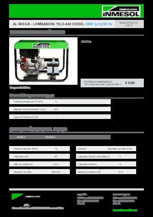 Diesel Generatoren INMESOL AL 600-CA