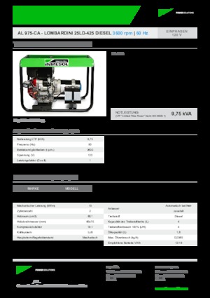 Diesel Generatoren INMESOL AL 975-CA