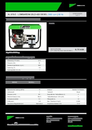 Diesel Generatoren INMESOL AL 975-E