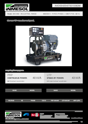 Diesel Generatoren INMESOL AAD-042