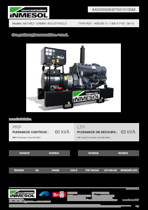 Diesel Generatoren INMESOL AAD-063