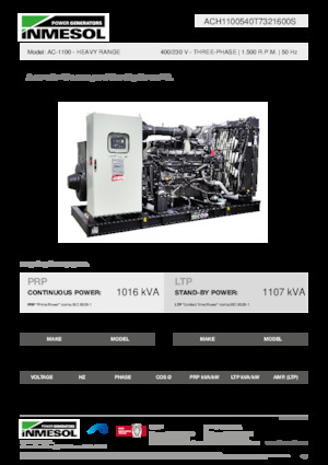 Diesel Generatoren INMESOL AC-1100