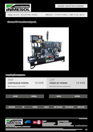 Diesel Generatoren INMESOL AD-014