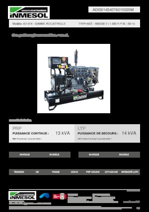 Diesel Generatoren INMESOL AD-014