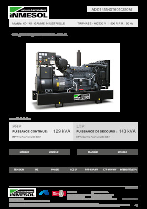 Diesel Generatoren INMESOL AD-145