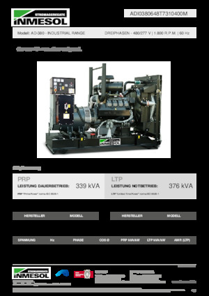 Diesel Generatoren INMESOL AD-380