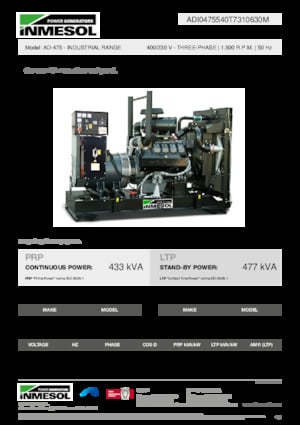 Diesel Generatoren INMESOL AD-475