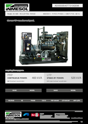 Diesel Generatoren INMESOL AD-500