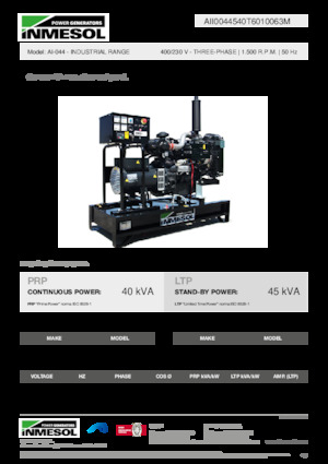 Diesel Generatoren INMESOL AI-044