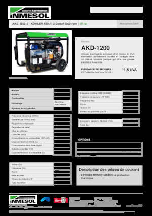 Diesel Generatoren INMESOL AKD-1200-E