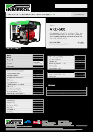 Diesel Generatoren INMESOL AKD-500-CA