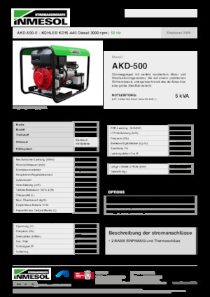 Diesel Generatoren INMESOL AKD-500-E