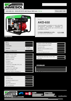 Diesel Generatoren INMESOL AKD-650-CA