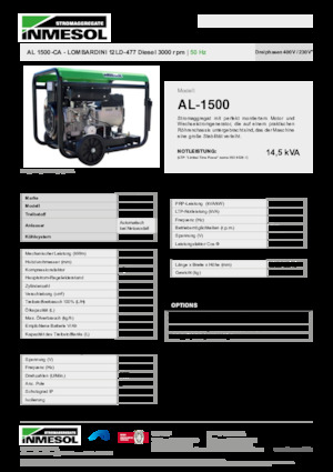 Diesel Generatoren INMESOL AL 1500-CA