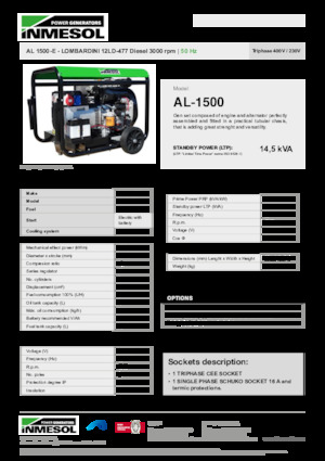 Diesel Generatoren INMESOL AL 1500-E