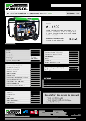 Diesel Generatoren INMESOL AL 1500-E