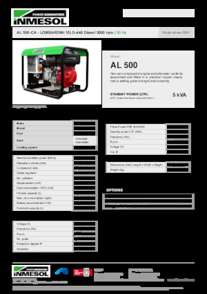 Diesel Generatoren INMESOL AL 500-CA