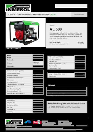 Diesel Generatoren INMESOL AL 500-E