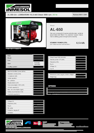 Diesel Generatoren INMESOL AL 650-CA
