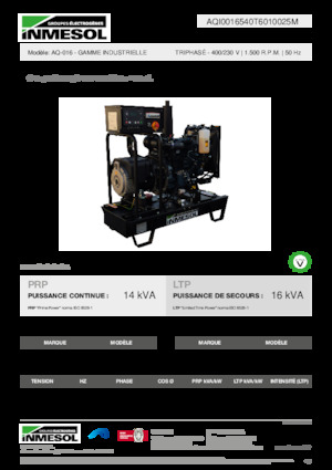 Diesel Generatoren INMESOL AQ-016