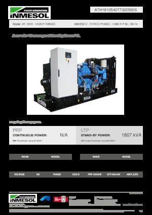 Diesel Generatoren INMESOL AT-1810