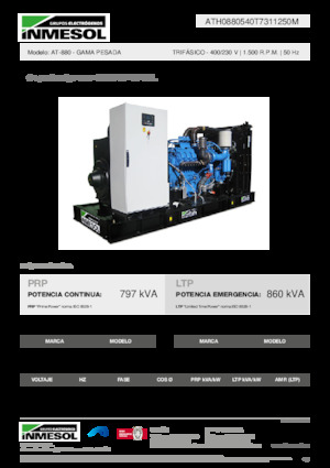 Diesel Generatoren INMESOL AT-880