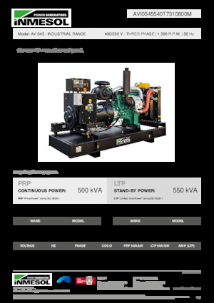 Diesel Generatoren INMESOL AV-545