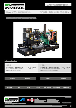 Diesel Generatoren INMESOL AV-770