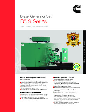 Diesel Generatoren Cummins C100D5P