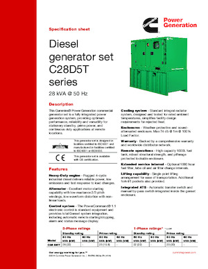Diesel Generatoren Cummins C28 D5T