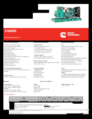 Diesel Generatoren Cummins C440D5