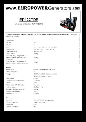 Diesel Generatoren Europower EP133TDE (S)