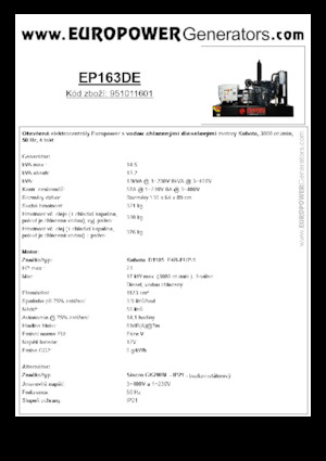 Diesel Generatoren Europower EP163DE (S)
