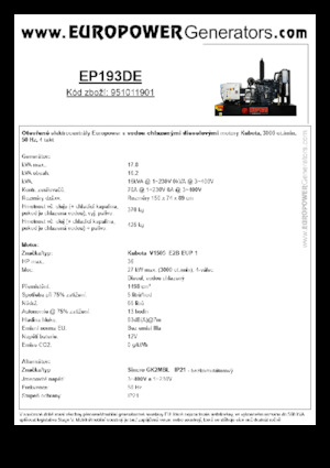 Diesel Generatoren Europower EP193DE (S)