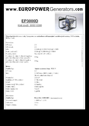 Diesel Generatoren Europower EP3000D (MA)