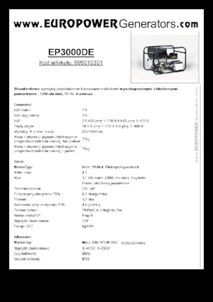 Diesel Generatoren Europower EP3000DE (MA)