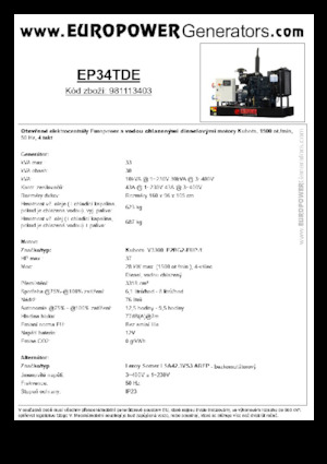 Diesel Generatoren Europower EP34TDE (LS)
