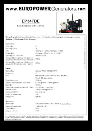 Diesel Generatoren Europower EP34TDE (LS)