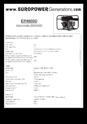 Diesel Generatoren Europower EP4000D (S)