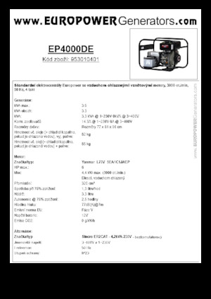 Diesel Generatoren Europower EP4000DE (S)