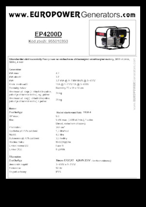 Diesel Generatoren Europower EP4200D (S)