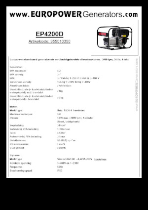 Diesel Generatoren Europower EP4200D (S)