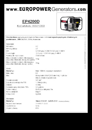 Diesel Generatoren Europower EP4200D (S)