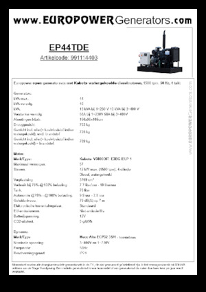 Diesel Generatoren Europower EP44TDE (MA)